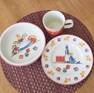 Tiffany & Co~TIFFANY TOYS 3  PC. CHILD'S PORCELAIN